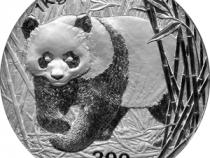 China Panda 1 Kilo 2002 Silberpanda 300 Yuan