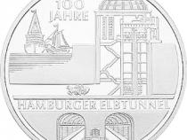 10 Euro Silber Gedenkmünze PP 2011 Hamburger Elbtunnel