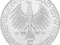 5 DM Silber Gedenkmünze Gottlieb Fichte 1966