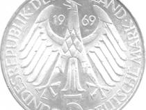 5 DM Silber Gedenkmünze Theodor Fontane 1969