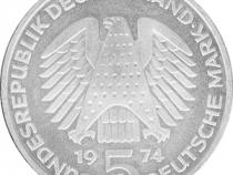 5 DM Silber Gedenkmünze Grundgesetz 1974