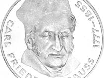 5 DM Silber Gedenkmünze Friedrich Gauss 1977