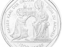10 DM Silber Gedenkmünze Dom zu Aachen 2000