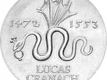 DDR 1972 20 Mark Silber Gedenkmünze Lucas Cranach