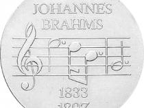 DDR 1972 5 Mark Gedenkmünze Johannes Brahms