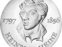 DDR 1972 10 Mark Silber Gedenkmünze Heinrich Heine