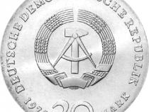DDR 1975 20 Mark Silber Gedenkmünze Johann Sebastian Bach