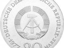 DDR 1977 20 Mark Silber Gedenkmünze Carl Friedrich Gauß