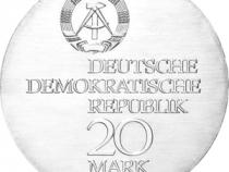 DDR 1980 20 Mark Silber Gedenkmünze Ernst Abbe