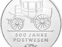 DDR 1990 5 Mark Gedenkmünze Postwesen