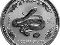 Lunar I Silbermünze Australien Schlange 1 Unzen 2001 Perth Mint
