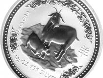 Lunar I Silbermünze Australien Ziege 1/2 Unzen 2003 Perth Mint