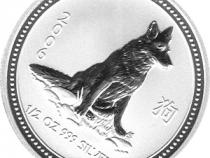Lunar I Silbermünze Australien Hund 1/2 Unzen 2006 Perth Mint
