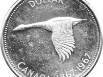 Canada Silber Gedenkmünze 1 Dollar Jubiläum 1967
