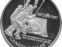 Canada Silber Gedenkmünze 1 Dollar Eishockey 1997