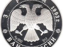 3 Rubel Silber 1993 Basiliuskathedrale