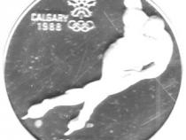 Canada Silber Calgary 1988 20 Dollar Speed Skating PP