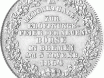 Altdeutschland Hansestadt Bremen Gedenktaler 1864