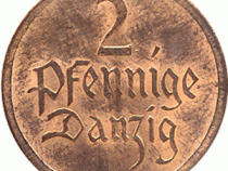 Freie Stadt Danzig 2 Pfennig 1923 1926 1937