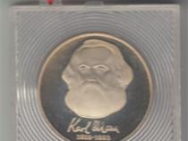 DDR 1983 20 Mark Gedenkmünze Karl Marx PP verplombt