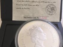 Kookaburra 10 Unzen PP Silbermünze Proof Perth Mint 1993