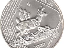 Mexiko bedrohte Tiere 1 Unze Silber Gabelhornantilope 2000