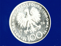 Polen 100 Zlotych Silber 1976 Kazimierz Pulaski