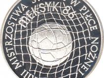 Polen 500 Zlotych Silber 1986 XXIII Mistrzostwa Swiata w Pilce Noznej
