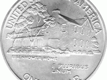 1 Dollar USA, Silbermünze 1990, Geburtstag Dwight D. Eisenhower