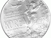 1 Dollar USA, Silbermünze 1991, Korea Krieg