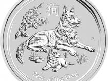 Lunar II Silbermünze Australien Hund 2 Unzen 2018 Perth Mint