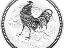 Lunar I Silbermünze Australien Hahn 10 Unzen 2005 Perth Mint