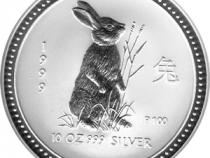 Lunar I Silbermünze Australien Hase 10 Unzen 1999 Perth Mint