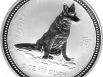 Lunar I Silbermünze Australien Hund 2 Unzen 2006 Perth Mint