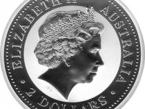 Lunar I Silbermünze Australien Hase 2 Unzen 1999 Perth Mint