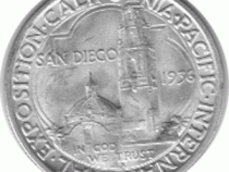 Halve Dollar 1936 San Diego Californien 1/2 Silber Dollar