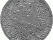 Altdeutschland Württemberg 1/2 Gulden Wilhelm 1838