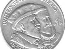 Halve Dollar 1924 Huguenot Walloon 1/2 Silber Dollar