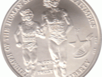 1 Dollar, USA 1995, Paralympics Atlanta, Blinde Läufering mit Führerin