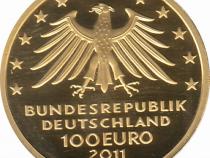 100 Euro Goldmünze 2011 UNESCO Weltkulturerbe Stadt Wartburg