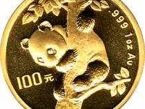 China Panda 1 Unze 1996 Goldpanda 100 Yuan