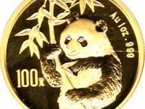 China Panda 1 Unze 1995 Goldpanda 100 Yuan