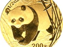 China Panda 1/2 Unze 2001 Goldpanda 200 Yuan