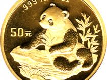 China Panda 1/2 Unze 1998 Goldpanda 50 Yuan