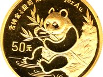 China Panda 1/2 Unze 1991 Goldpanda 50 Yuan