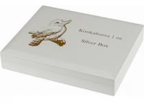 Hochwertige Holz Münzkassette Silber Kookaburra