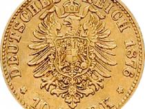 10 Mark Kaiserreich Hessen 1875-1877 Ludwig Jaeger 216