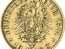 10 Mark Kaiserreich 1874 Oldenburg Nicolaus Jaeger 241