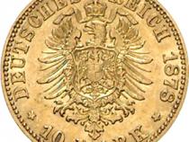 10 Mark Kaiserreich 1874-1888 Preussen Wilhelm I Jaeger 245