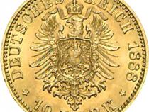 10 Mark Kaiserreich 1888 Preussen Friedrich III Jaeger 247